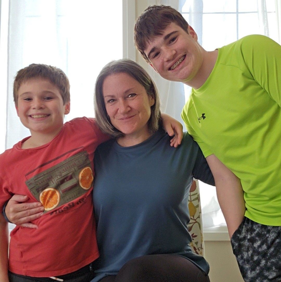 Melanie with her two sons